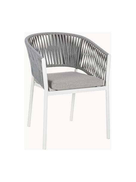 Stohovatelná zahradní židle Florencia, Světle šedá, bílá, Š 60 cm, V 80 cm
