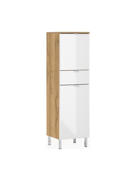 Bad-Hochschrank Sydney mit Schublade, B 34 cm, Holz, Weiß, B 34 x H 120 cm