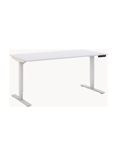 Höhenverstellbarer Schreibtisch Y-Line, verschiedene Größen, Gestell: Metall, pulverbeschichtet, Tischplatte: Spanplatte, melaminharzbe, Weiß, B 160 x T 80 cm