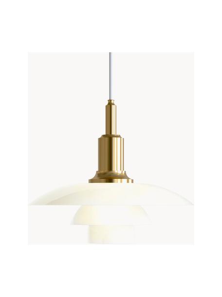 Lampa wisząca ze szkła dmuchanego PH 3/2, Odcienie złotego, biały, Ø 29 x 24 cm