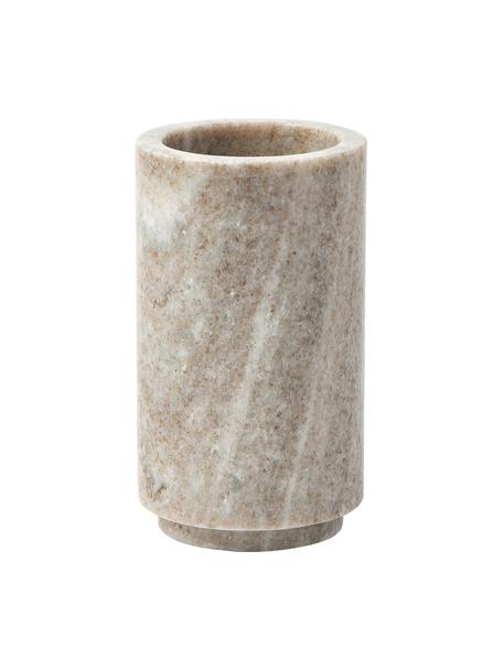 Marmeren tandenborstelbeker Simba, Marmer, Beige, gemarmerd, Ø 8 x H 14 cm