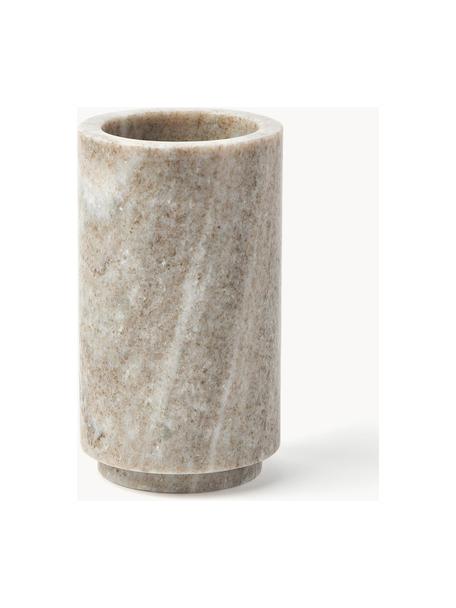 Vaso cepillo de dientes de mármol Simba, Mármol, Mármol beige, Ø 8 x Al 14 cm