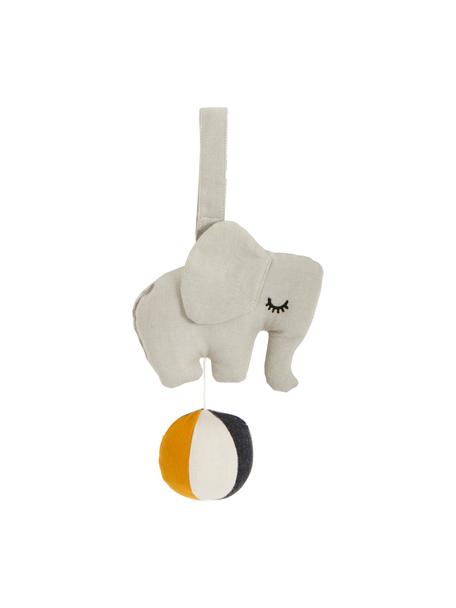Ručně vyrobená hračka s hrací skříňkou Elephant, Šedá, Š 16 cm, V 20 cm