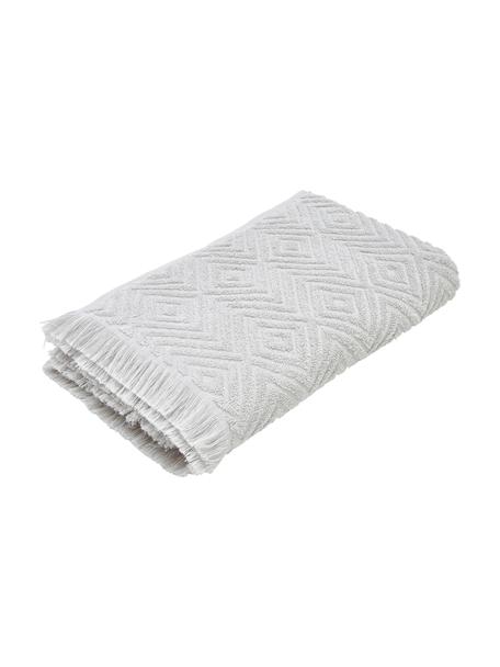 Asciugamano di diverse dimensioni Jacqui, Grigio chiaro, Asciugamano per ospiti, Larg. 30 x Lung. 50 cm, 2 pz.
