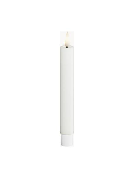 Ręcznie wykonana świeca stołowa LED Real Flame, W 24 cm, 2 szt., Tworzywo sztuczne, wosk z powłoką żywiczną, Biały, W 24 cm