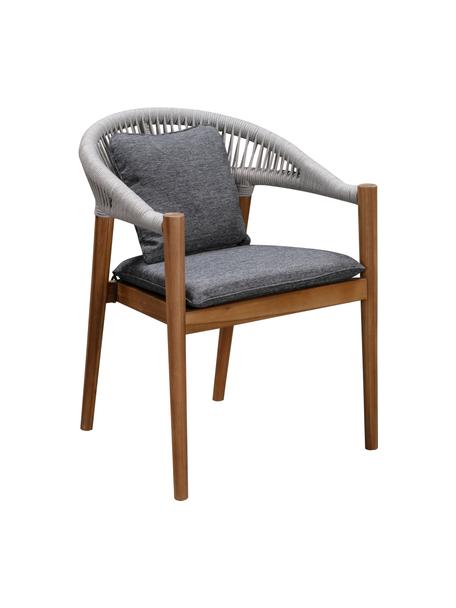 Zahradní židle z akáciového dřeva Malmö, 2 ks, Černá, eukalyptové dřevo, Š 60 cm, H 58 cm