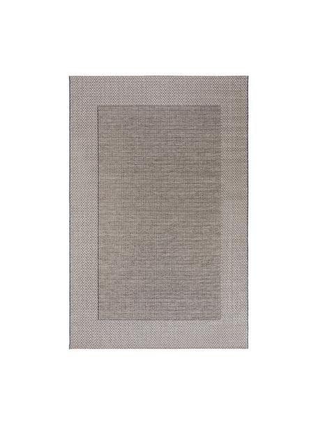 Interiérový/exteriérový koberec River, 100 % polypropylen, Krémově bílá, modrá, Š 100 cm, D 150 cm (velikost S)