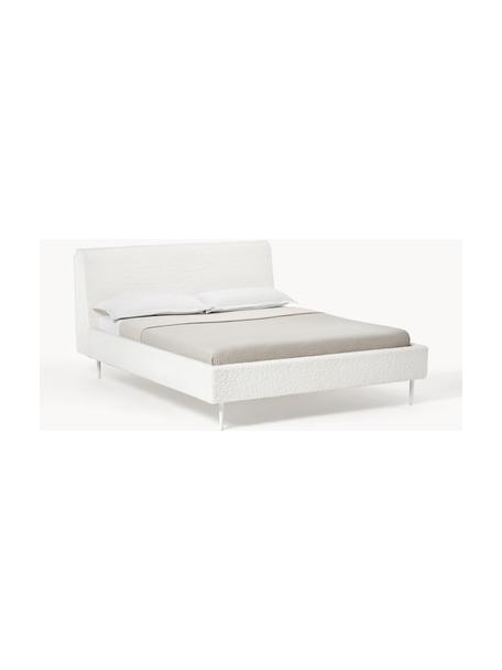 Měkká čalouněná postel Layla, Bílá, 160 x 200 cm