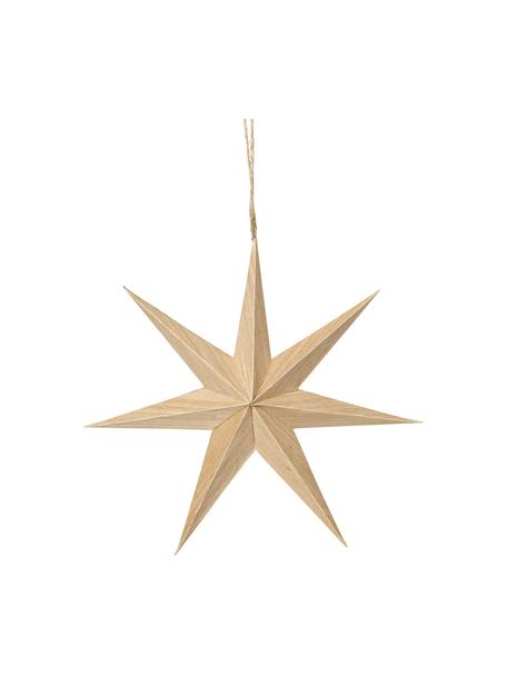 Estrellas para colgar Venice, Ø 20 cm, 2 uds., Madera de álamo, Beige, Ø 20 x Al 4 cm