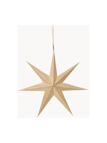 Estrellas para colgar Venice, Ø 20 cm, 2 uds., Madera de álamo, Beige, Ø 20 x Al 4 cm