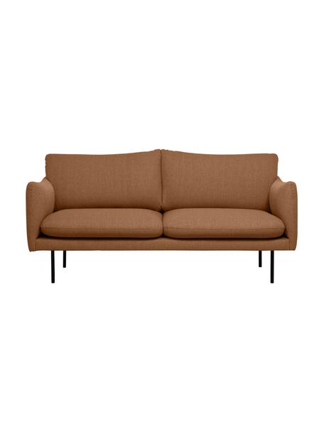 Bank Moby (2-zits) met metalen poten, Bekleding: polyester Met 35.000 schu, Frame: massief grenenhout, FSC-g, Poten: gepoedercoat metaal, Geweven stof nougatkleurig, B 170 x D 95 cm