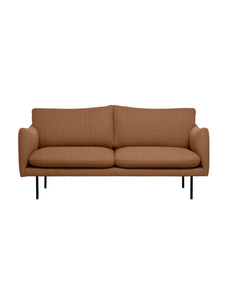 Sofa Moby (2-Sitzer) in Nougat mit Metall-Füssen, Bezug: Polyester Der hochwertige, Gestell: Massives Kiefernholz, FSC, Webstoff Nougat, B 170 x T 95 cm