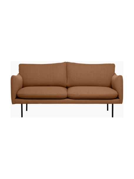 Bank Moby (2-zits), Bekleding: polyester Met 35.000 schu, Frame: massief grenenhout, FSC-g, Poten: gepoedercoat metaal, Geweven stof bruin, B 170 x D 95 cm