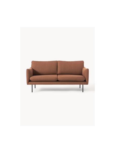 Sofa Moby (2-Sitzer), Bezug: Polyester Der hochwertige, Gestell: Massives Kiefernholz, Füße: Metall, pulverbeschichtet, Webstoff Nougat, B 170 x T 95 cm