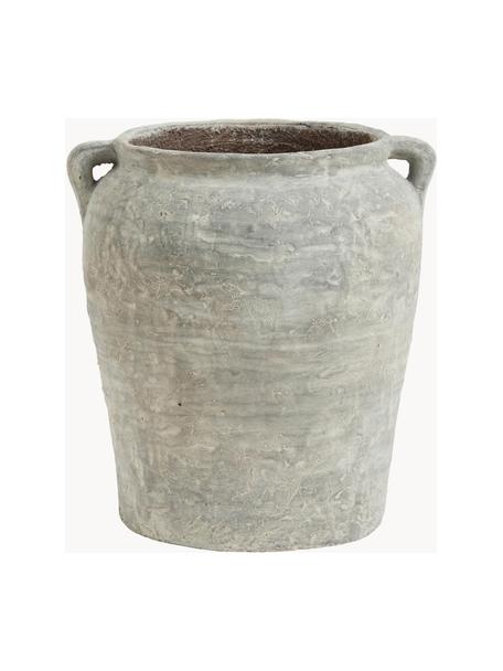 Handgemaakte plantenpot Cema, 80% cement, 20% kunststof, Lichtgrijs, Ø 42 x H 45 cm