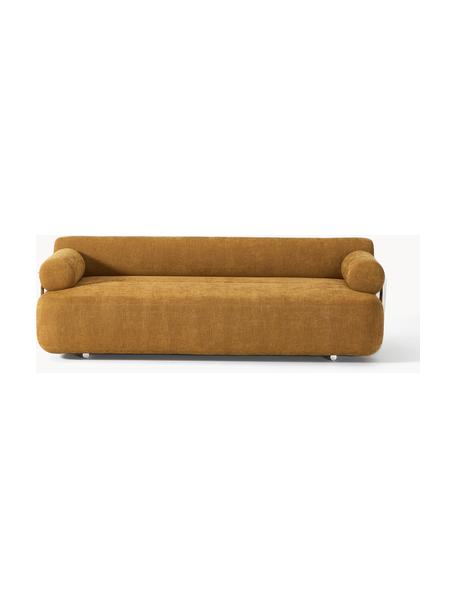 Sofa Stella (3-Sitzer), Bezug: 85 % Polyester, 15 % Baum, Gestell: Massives Fichtenholz, PEF, Webstoff Ocker, B 222 x T 100 cm