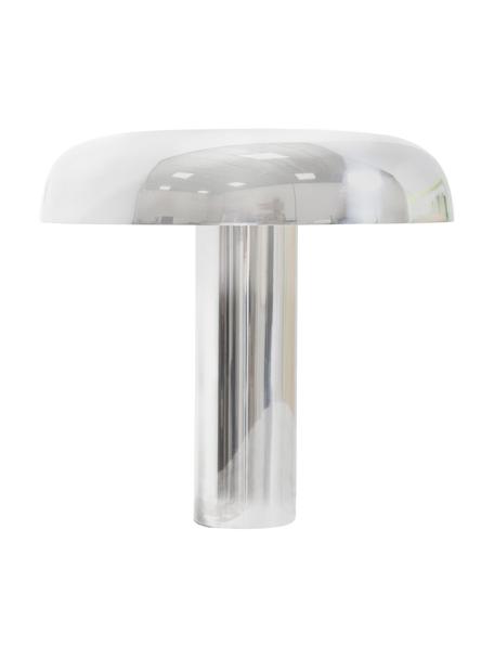 Nachtlampje Mushroom in chroomkleur, Lampenkap: staal, verchroomd, Lampvoet: verchroomd staal, Chroomkleurig, Ø 39 x H 38 cm