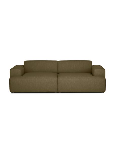 Sofa Melva (3-Sitzer) in Olivgrün, Bezug: 100% Polyester Der hochwe, Gestell: Massives Kiefernholz, FSC, Webstoff Olivgrün, B 238 x T 101 cm
