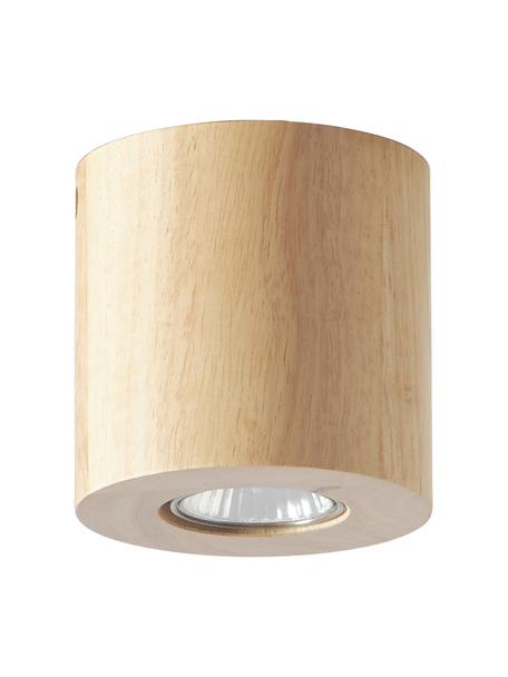 Plafondlamp Adana van hout, Lampenkap: rubberhout, Bruin, Ø 10 x H 12 cm