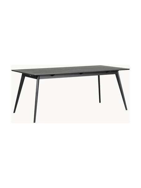 Jídelní stůl Yumi, 190 x 90 cm, Dubové dřevo, černě lakované, Š 190 cm, H 90 cm