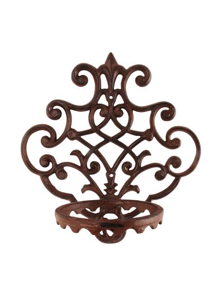 Ścienny uchwyt na donicę Marina, Metal powlekany, Brązowy, S 30 x W 32 cm