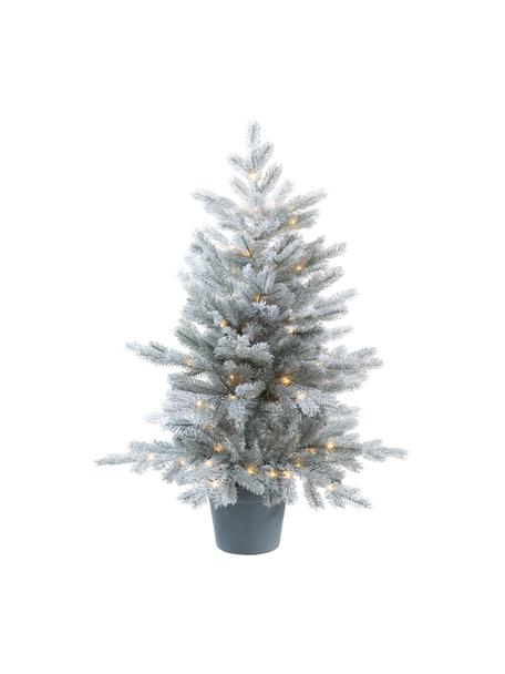 Albero di Natale artificiale a LED Grandis, alt. 90 cm, innevato, Plastica (PVC), Verde, bianco, Ø 63 x Alt. 90 cm