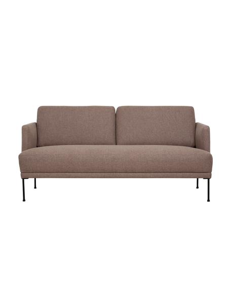 Sofa Fluente (2-Sitzer) mit Metall-Füßen, Bezug: 100% Polyester 115.000 Sc, Gestell: Massives Kiefernholz, FSC, Füße: Metall, pulverbeschichtet, Webstoff Braun, B 166 x T 85 cm
