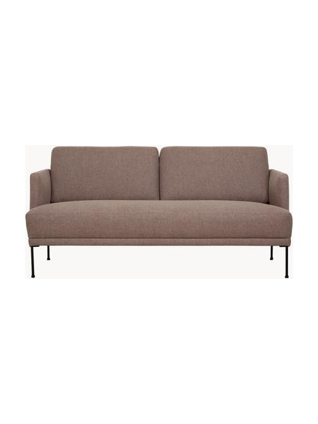 Sofa Fluente (2-Sitzer), Bezug: 100% Polyester 115.000 Sc, Gestell: Massives Kiefernholz, FSC, Füße: Metall, pulverbeschichtet, Webstoff Nougat, B 166 x T 85 cm
