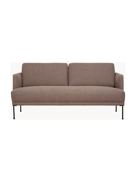 Sofa Fluente (2-osobowa), Tapicerka: 100% poliester Dzięki tka, Stelaż: lite drewno sosnowe, Nogi: metal malowany proszkowo, Nugatowa tkanina, S 166 x G 85 cm