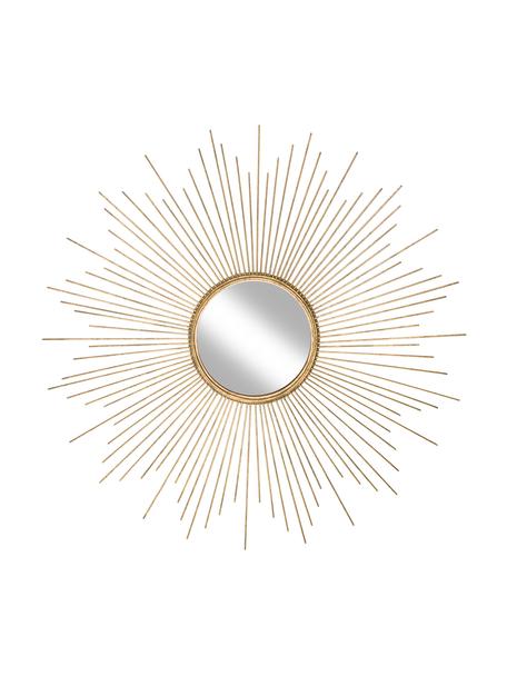 Specchio da parete in metallo dorato Ella, Cornice: metallo rivestito, Superficie dello specchio: lastra di vetro, Dorato, Ø 104 x Prof. 3 cm