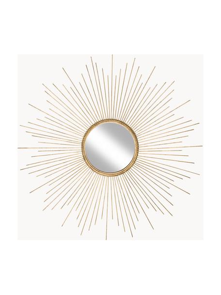 Okrągłe lustro ścienne z metalową ramą Ella, Odcienie złotego, Ø 104 x G 3 cm