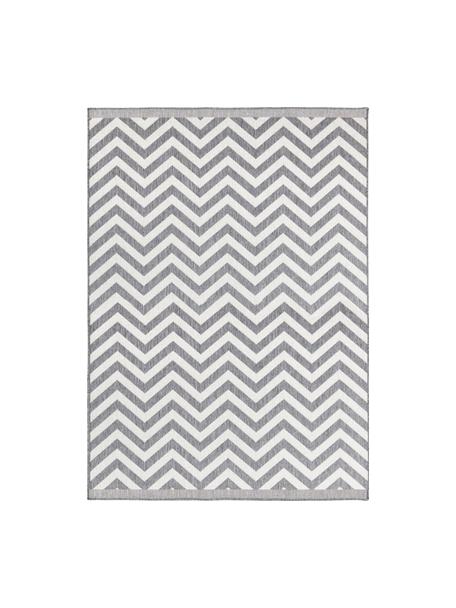 Dwustronny dywan wewnętrzny/zewnętrzny Palma, Szary, odcienie kremowego, we wzór, S 160 x D 230 cm (Rozmiar M)