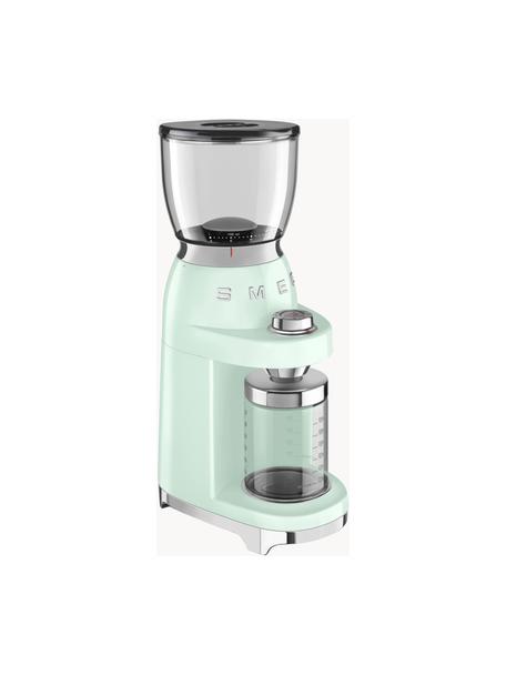Elektrische Kaffeemühle 50's Style, Gehäuse: Metall, lackiert, Deckel: Tritan™, BPA-frei, Pastellgrün, glänzend, B 17 x H 46 cm