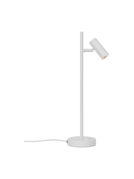 Dimbare LED bureaulamp Omari, Lampenkap: gecoat metaal, Lampvoet: gecoat metaal, Wit, B 10 x H 40 cm