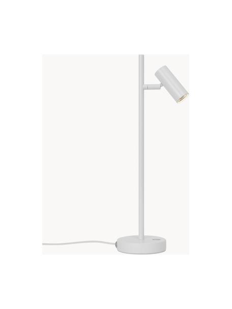 Dimbare LED bureaulamp Omari, Lampenkap: gecoat metaal, Lampvoet: gecoat metaal, Wit, B 10 x H 40 cm