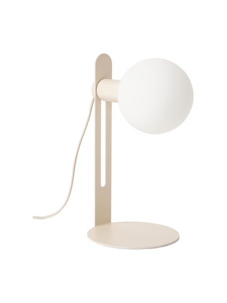 Kleine tafellamp Fely, Lampenkap: glas, Beige, Ø 14 x H 35 cm