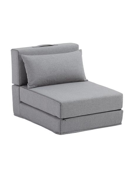 Poltrona letto pieghevole Arty, Rivestimento: poliestere 25.000 cicli d, Grigio, Larg. 70 x Alt. 67 cm