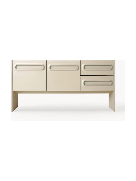 Sideboard Space, Mitteldichte Holzfaserplatte (MDF), Hellbeige, B 160 x H 80 cm