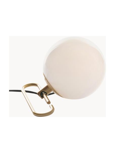 Tischlampe nh1217, Lampenschirm: Glas, Gestell: Stahl, beschichtet, Off White, Goldfarben, B 32 x H 13 cm