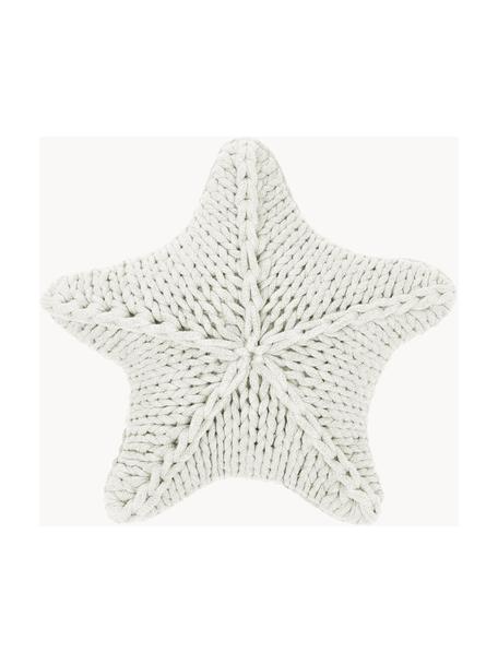 Hrubě pletený polštář Sparkle, s výplní, Vlněná bílá, Š 45 cm, D 45 cm