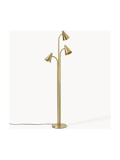 Metalen vloerlamp Arturo, Lamp: metaal, gecoat, Goudkleurig, Ø 9 x H 17 cm, 250 ml