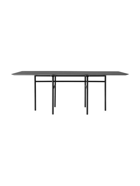 Mesa de comedor Snaregade, 200 x 90 cm, Tablero: tablero de fibras de dens, Estructura: metal con pintura en polv, Gris antracita, negro, An 200 x F 90 cm