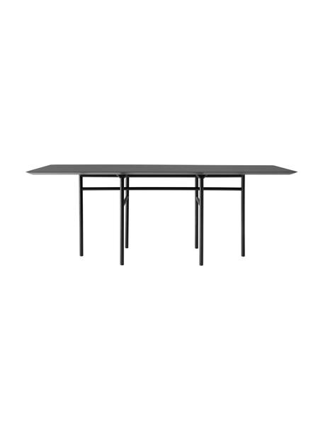 Tavolo Snaregade, 200 x 90 cm, Piano del tavolo: Pannello di fibra a media, Struttura: metallo, verniciato a pol, Antracite, nero, Larg. 200 x Prof. 90 cm