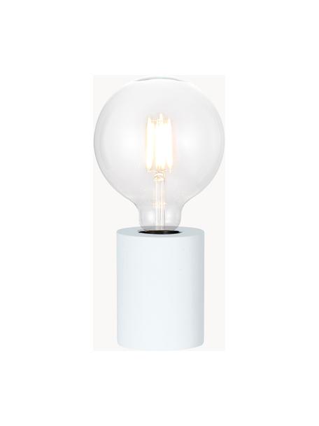 Petite lampe à poser ampoule nue Tub, Blanc, Ø 8 x haut. 10 cm