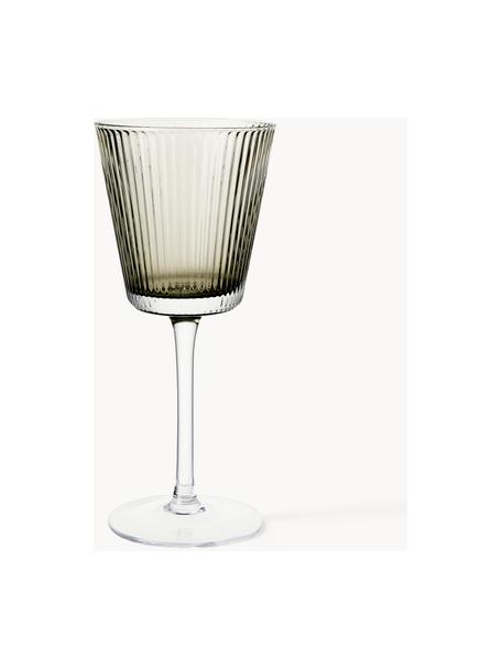 Ručne fúkaný pohár na víno Grand Cru, 4 ks, Sklo, Sivá, priehľadná, Ø 8 x V 18 cm, 180 ml