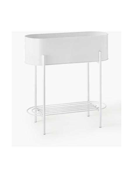 Duża osłonka na doniczkę ze stelażem z metalu Azalea, Metal powlekany, Biały, S 60 x W 68 cm