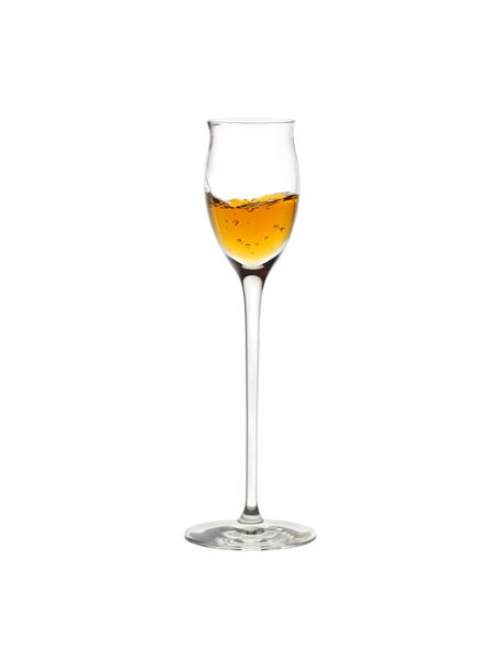 Kristall-Likörgläser Quatrophil, 6 Stück, Kristallglas, Transparent, Ø 6 x H 20 cm, 65 ml