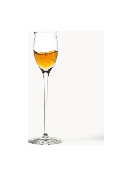 Copas de licor de cristal Quatrophil, 6 uds., Cristal 

¡Trae el brillo del cristal a tu mesa de comedor! El cristal es excepcionalmente transparente y pesado, lo que significa que se siente valioso y al mismo tiempo tiene un buen aspecto. Además, los delicados cortes hacen de cada pieza un detalle especial, práctico y bonito., Transparente, Ø 6 x Al 20 cm, 65 ml