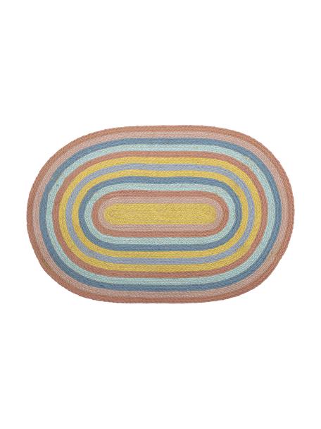 Tapis ovale en jute Ralia, 100 % jute, Multicolore, larg. 75 x long. 50 cm