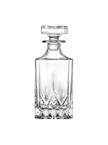 Bottiglia in cristallo con motivo a rilievo Opera, 750 ml, Cristallo, Trasparente, Alt. 22 cm